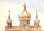 Поштова листівка. Проект будівництва Монастирської церкви у м. Косові
